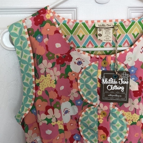 matilda Jane dress NWT. Floral on pink background. - Picture 3 of 9